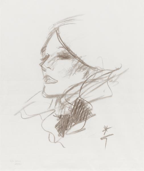 Portrait, chapeautée René GRUAU