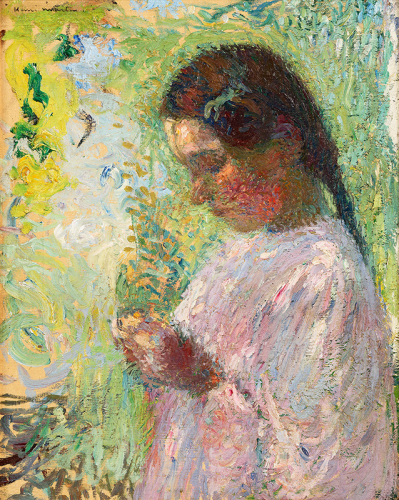 Jeune fille à la tresse Henri MARTIN