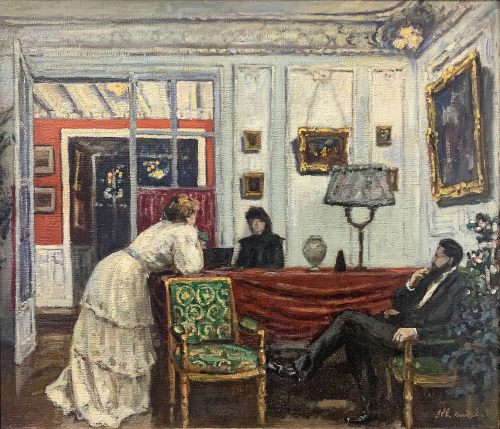 La visite, circa 1899 Albert ANDRE