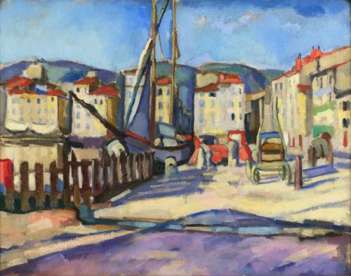 Le port de Cassis à la barrière Charles CAMOIN