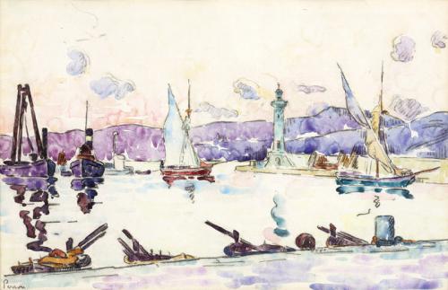 Entrée du port de Saint -Tropez Henri PERSON