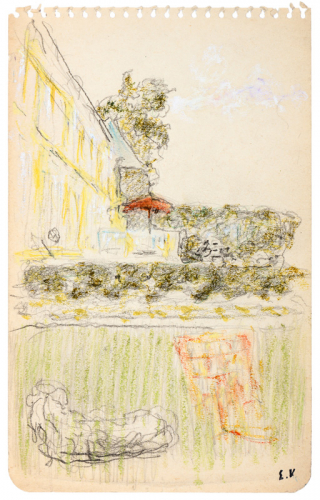 Le parasol orange, c. 1935 Edouard VUILLARD